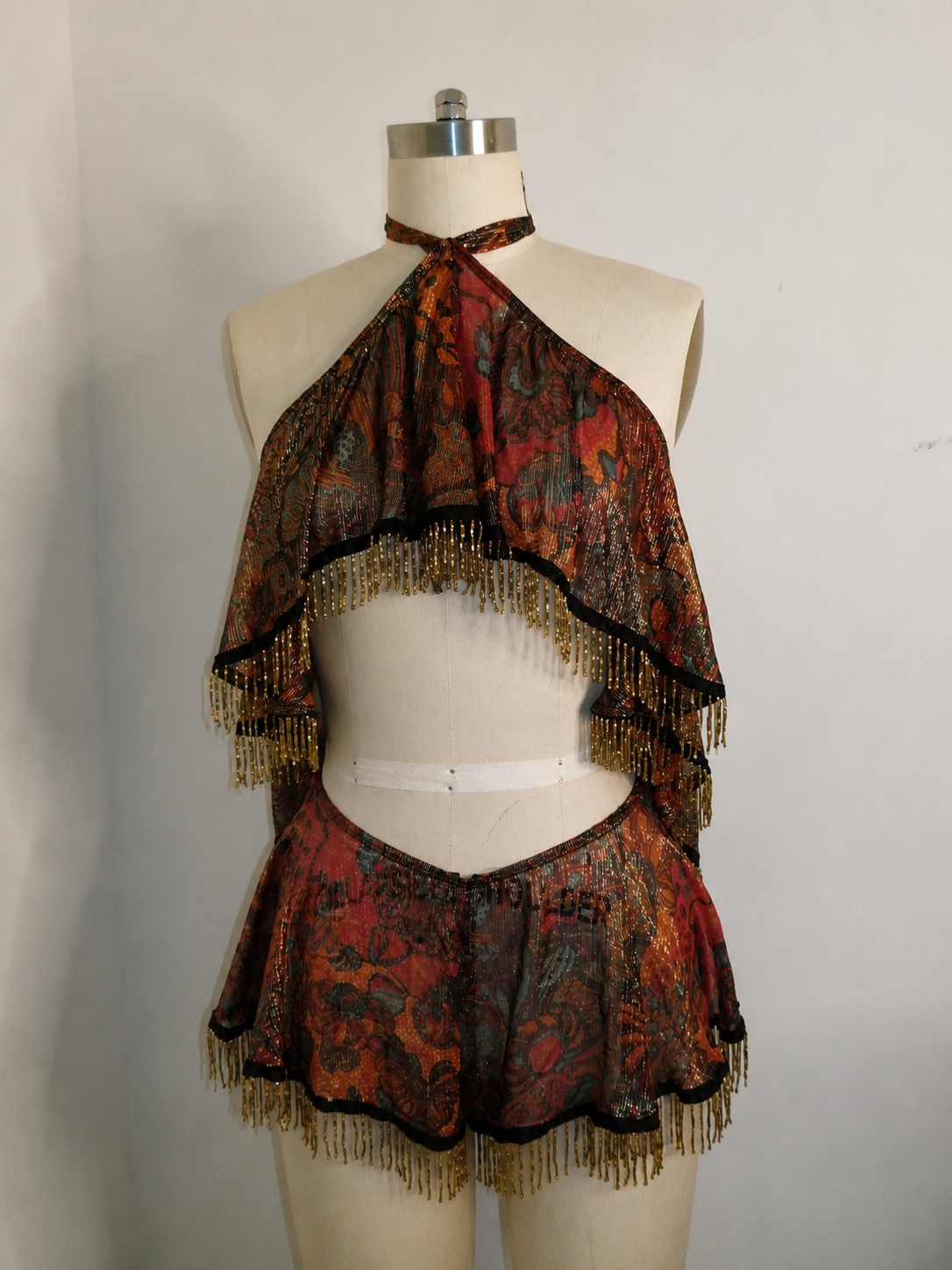100% SILK Fringe set COPPER