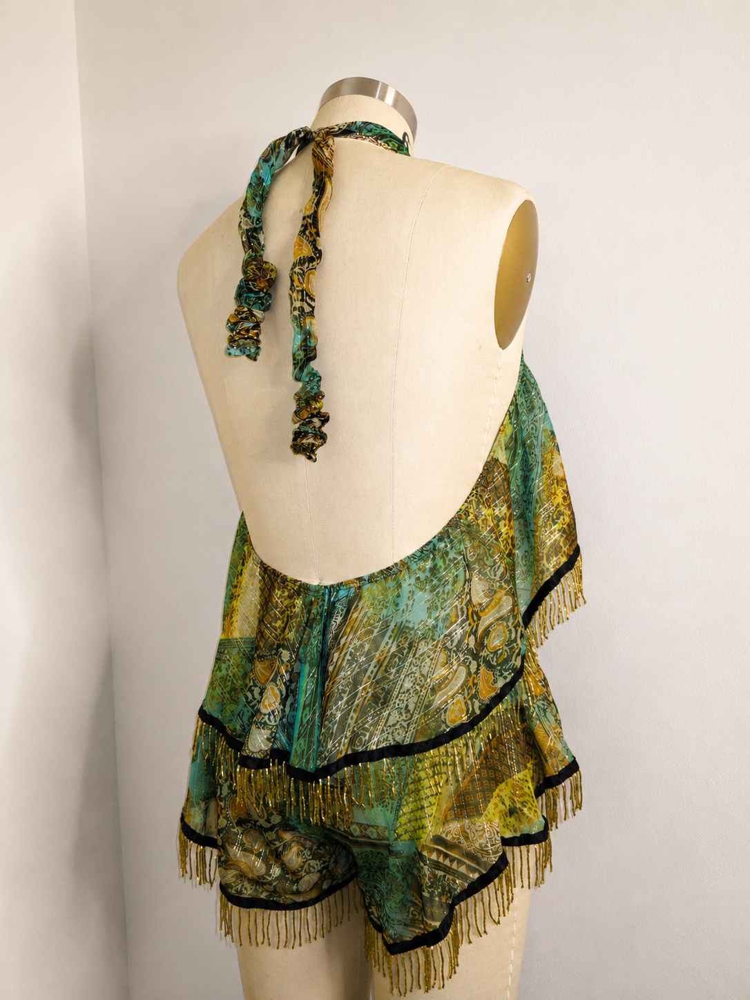 100% SILK Fringe set JADE